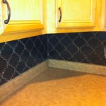 beveled arabesque tile has been successfully grouted