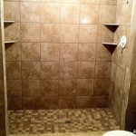 Tile Installed and Grouted, custom tile shower installation