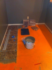 Schluter ditra installed
