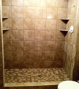Custom tile shower waterproof schulter systems latictere grout