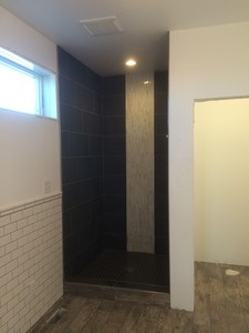 Tile shower 