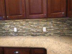 Glass backsplash