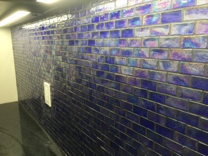 Glass backsplash